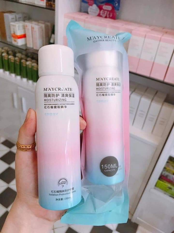 [HCM]Xịt Chống Nắng Trắng Da Maycreate 150ml Spf35
