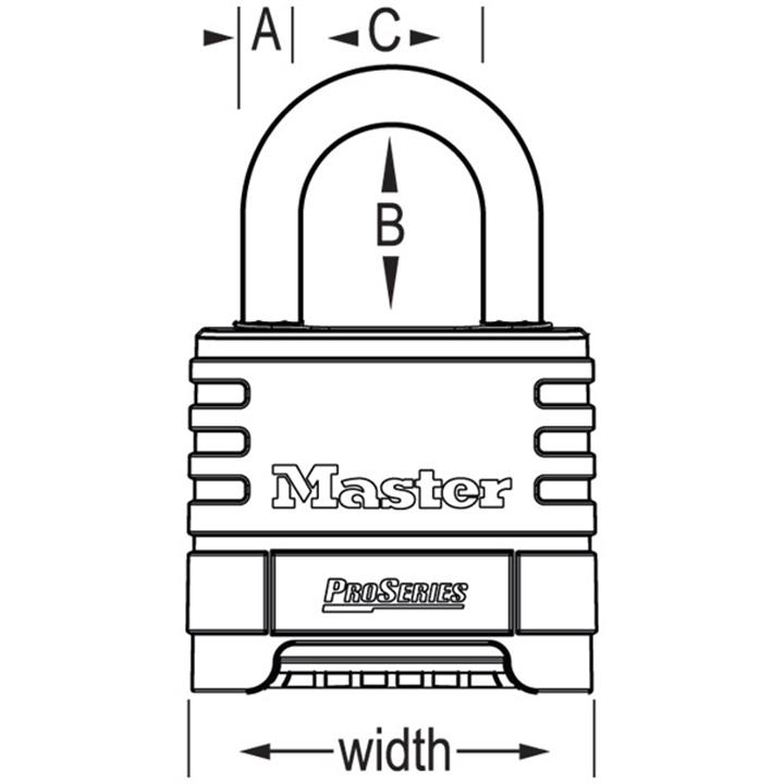Khóa chống cắt Master Lock 1178 (Đen)