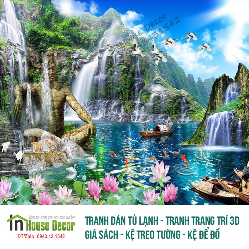 Tranh Decal dán tường trang trí phòng ngủ phòng khách kiểu Hàn Quốc, decal dán tường, sticker dán tường,Giấy dán tường, tranh dán tường PVC không thấm nước - 1440ttn