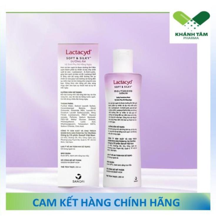 ! Dung dịch vệ sinh phụ nữ Lactacyd Soft & Silky