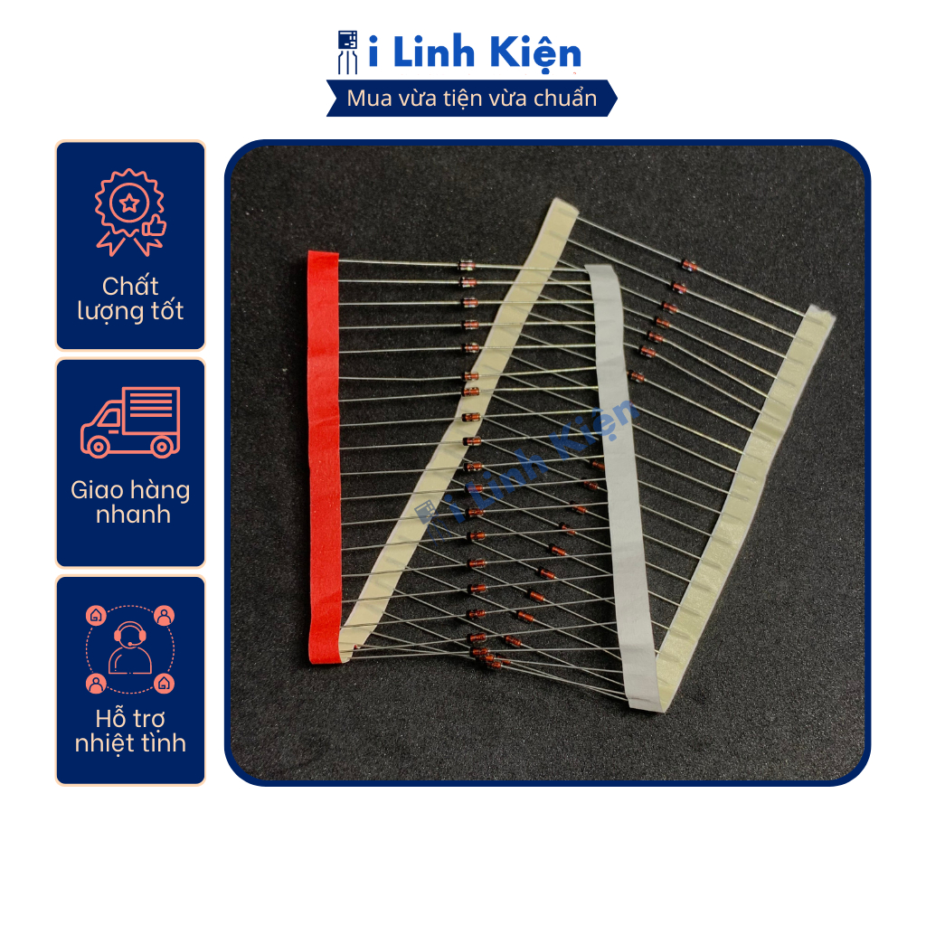 Diode 1N4148 màu đỏ túi 10 con.