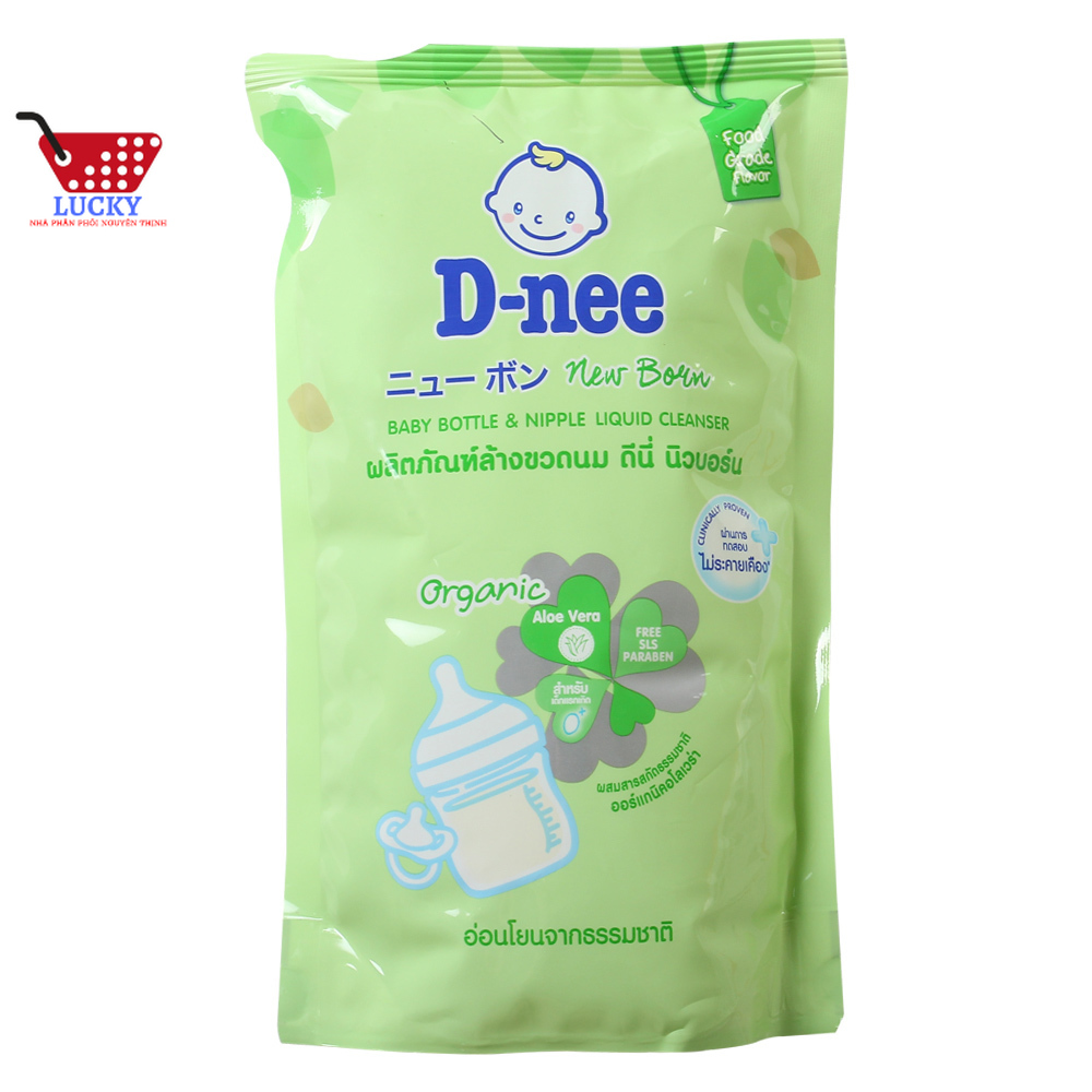 [Hàng nhập khẩu] Túi Nước Rửa Bình Sữa D-nee 600ml Chính hãng Thái Lan