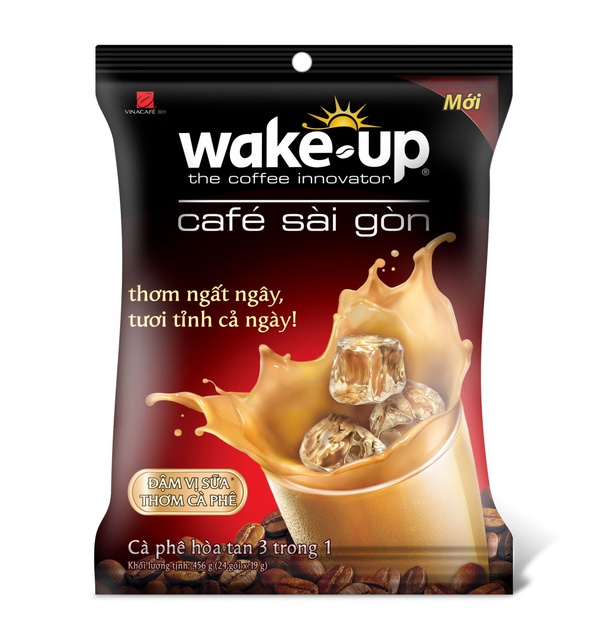 CÀ PHÊ GÓI, CÀ PHÊ HÒA TAN WAKE UP BỊCH 456g (24 gói x 19g)
