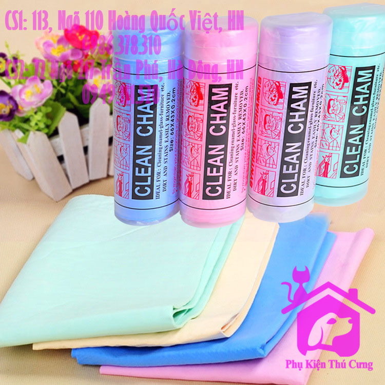 Khăn tắm cho chó mèo Khăn siêu thấm đa năng CLEAN CHAM - CutePets