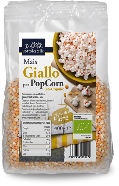 Sottolestelle Organic Yellow Corn for PopCorn 400g