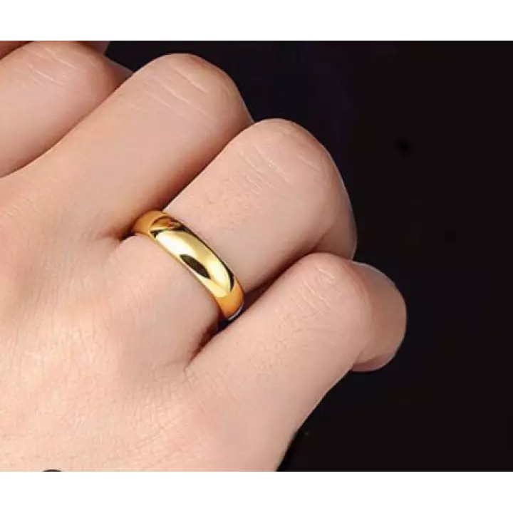 Nhẫn cưới trơn 1 chỉ mạ vàng 24k (Thái Lan)