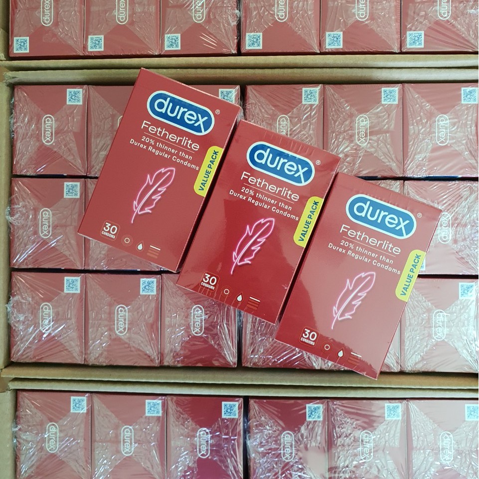 Bao Cao Su Siêu Mỏng Durex Úc - Durex Fetherlite - Hộp 30 Chiếc