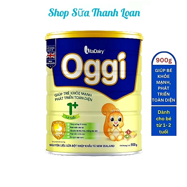 (Expiration Date April 2027) (Scan Qr Code to Earn Coins) Vitadairy Oggi 1+ Powdered Milk 900g (for Children 1-2 Years Old).
