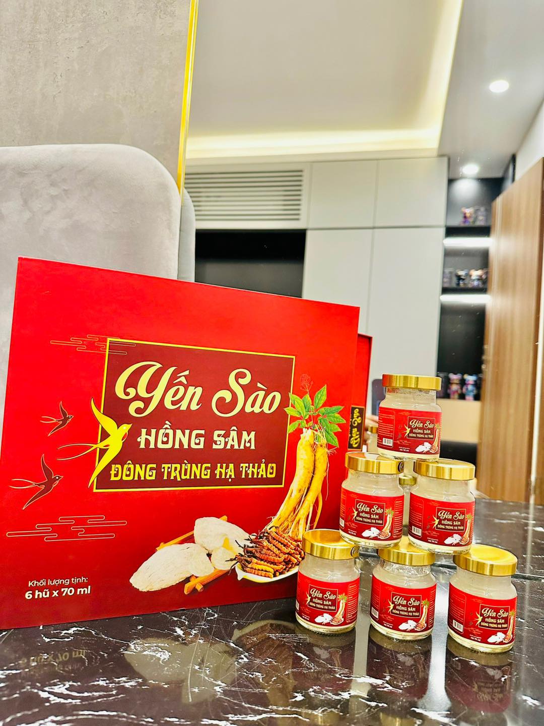 Yến sào Hồng sâm Đông Trùng Hạ Thảo cao cấp