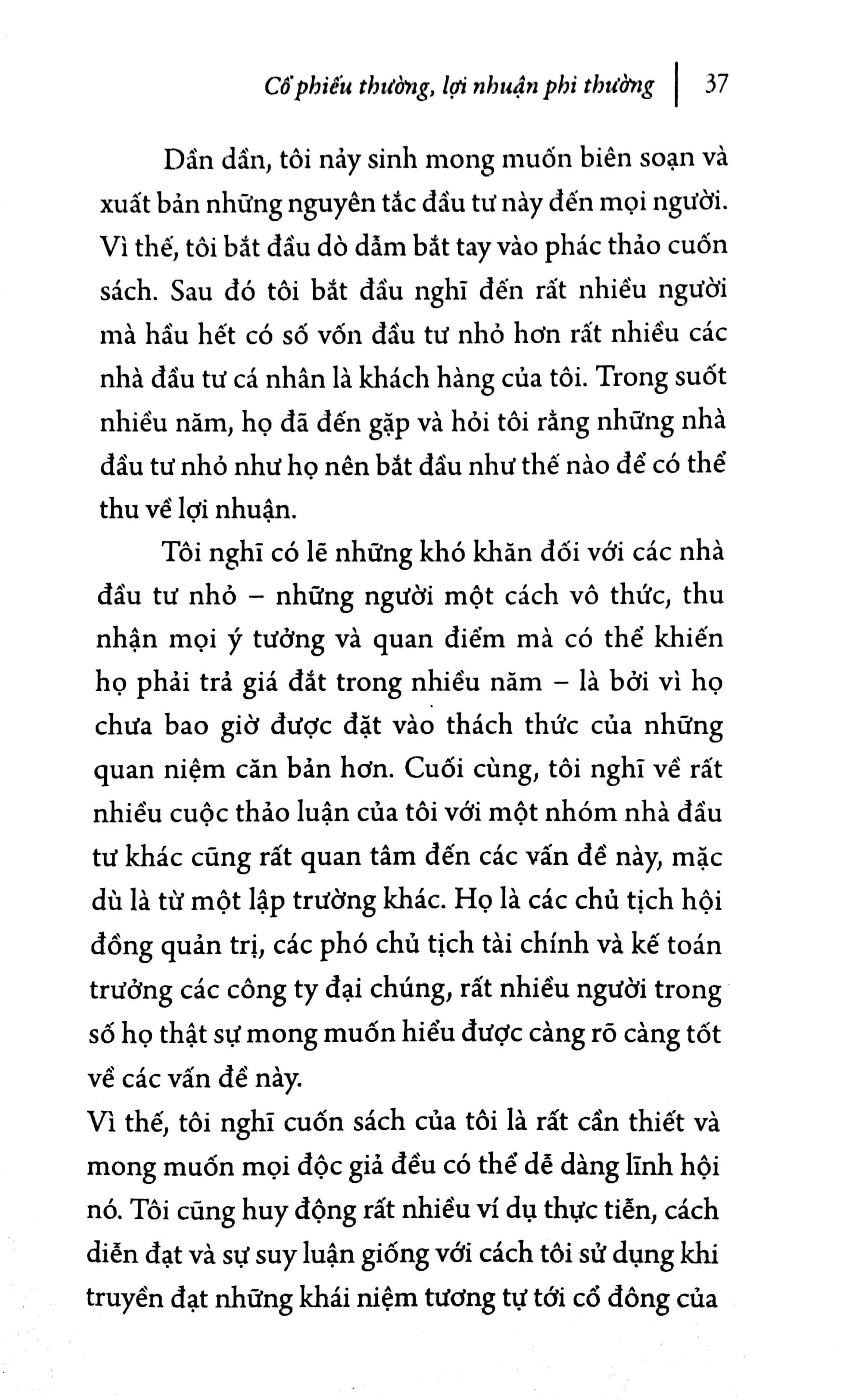 Sách -  Cổ phiếu thường lợi nhuận phi thường