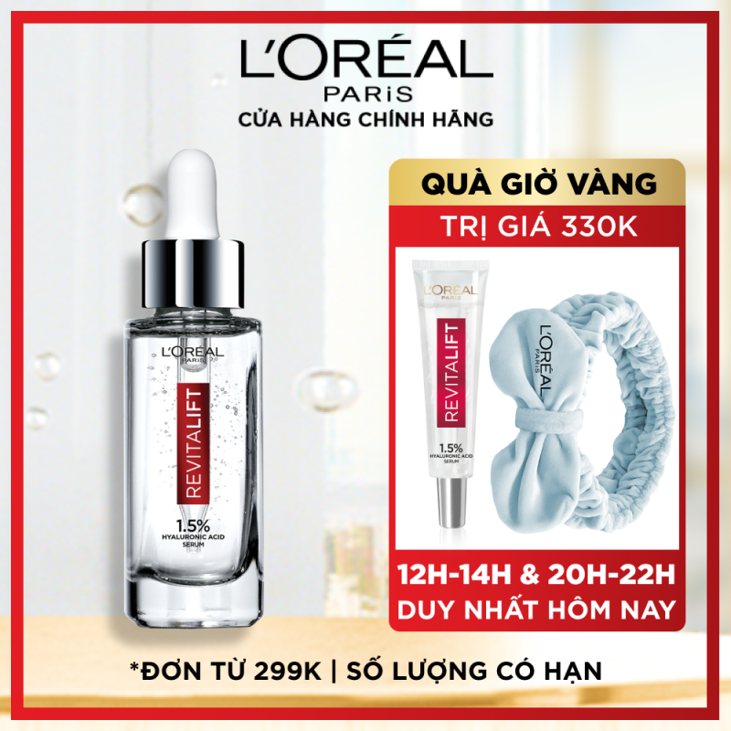 Serum siêu cấp ẩm sáng da LOreal Paris pure Hyaluronic Acid 1.5% 30ml giá rẻ