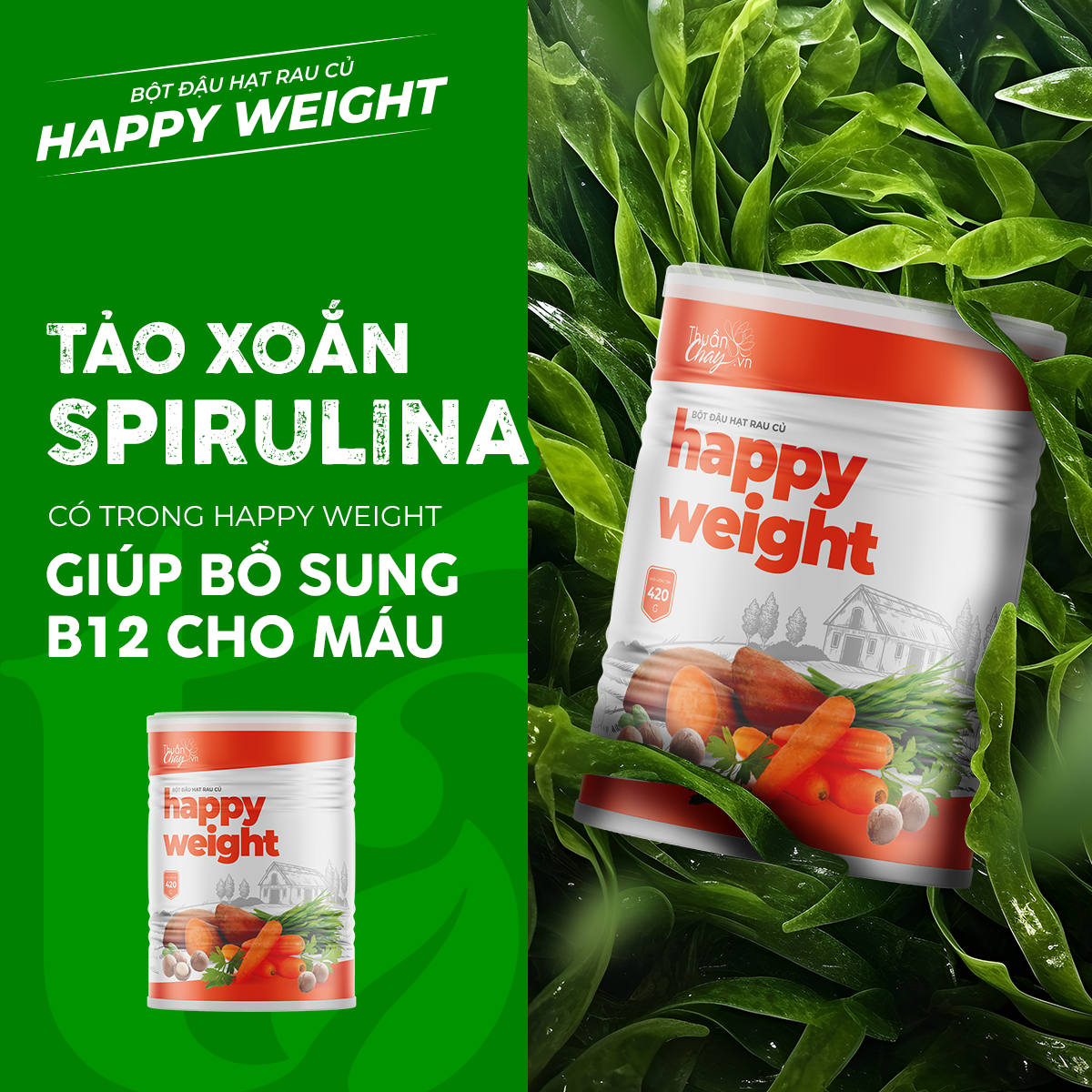 BỘT HAPPY WEIGHT 420g - Bột ngũ cốc đậu hạt rau củ