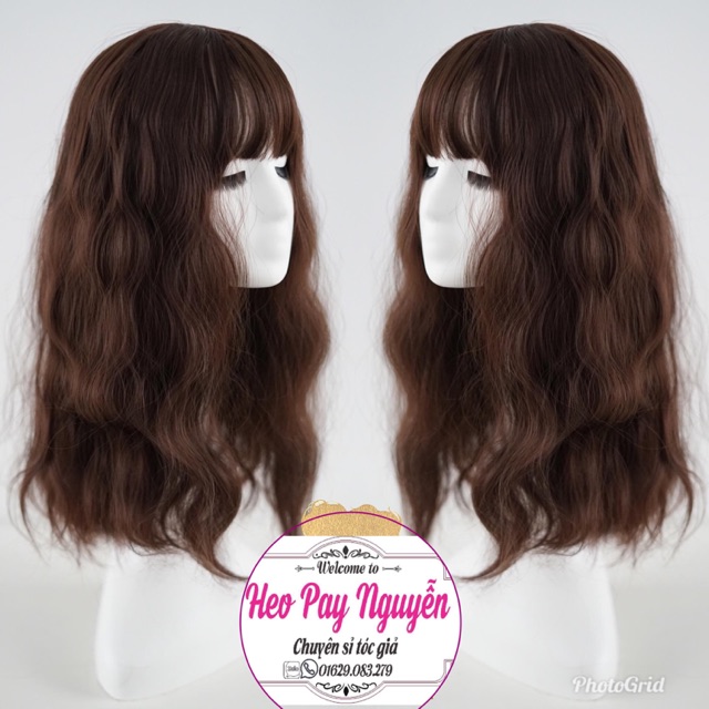 Tóc giả nguyên đầu xù lửng siu đẹp