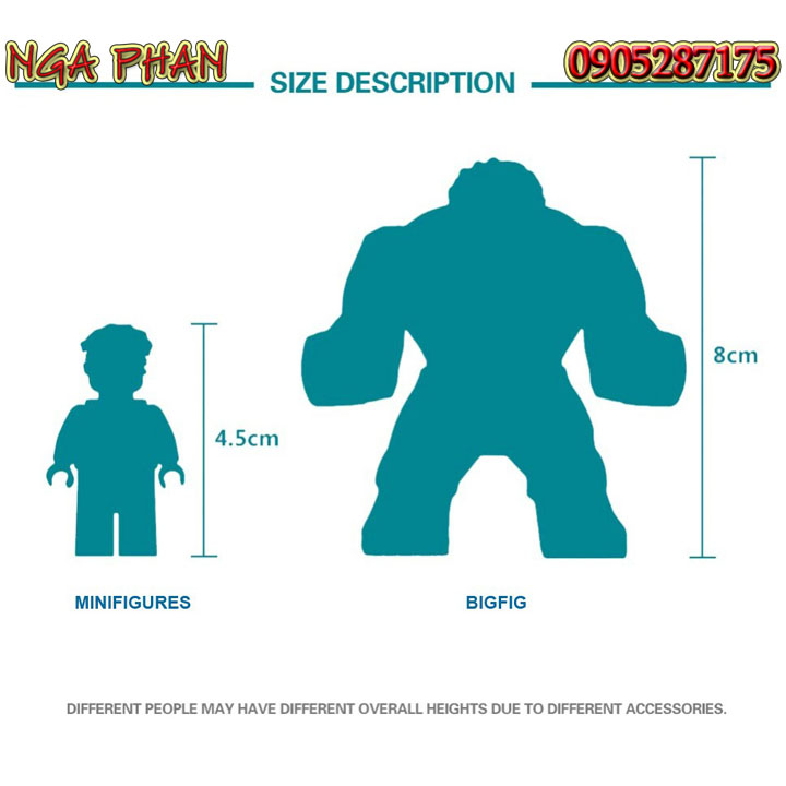 Bigfig Nhân Vật Đấu Sĩ Hulk Gladiator Big Figure Siêu Đẹp Đồ Chơi Xếp Hình Lắp Ráp Gạch Khối Block Brick MOC DIY