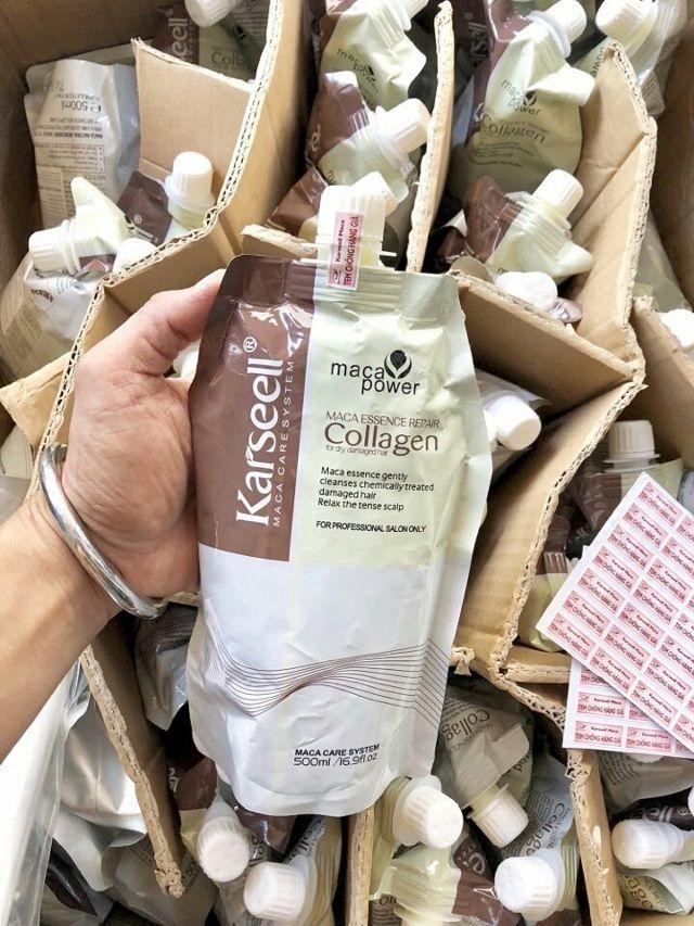 Hấp Tóc Collagen Karseell Maca Siêu Mềm Mượt Tóc Ý 500Ml (Có Tem Cào Trúng Thưởng)