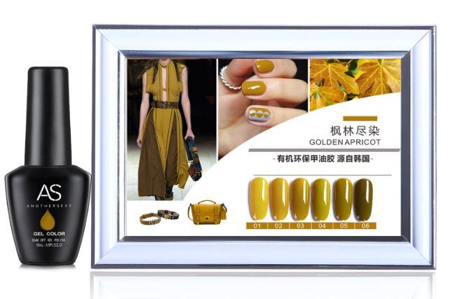 Set sơn móng gel AS cỏ úa QF 6 màu chai 15ml