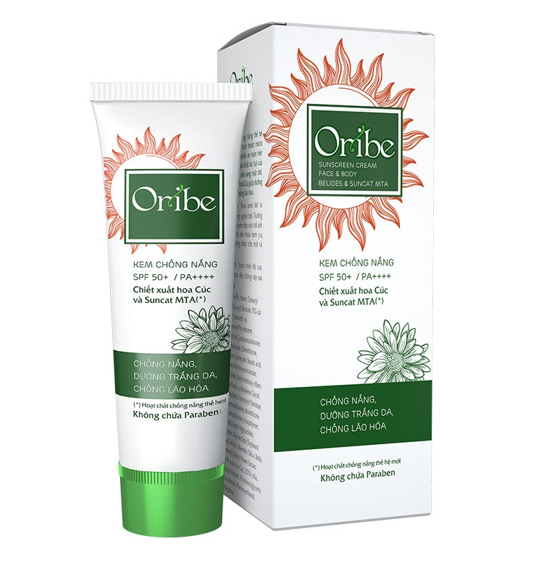 KEM CHỐNG NẮNG ORIBE CHIẾT XUẤT HOA CÚC TỪ ĐỨC SPF 50+ PA ++++ 30gr