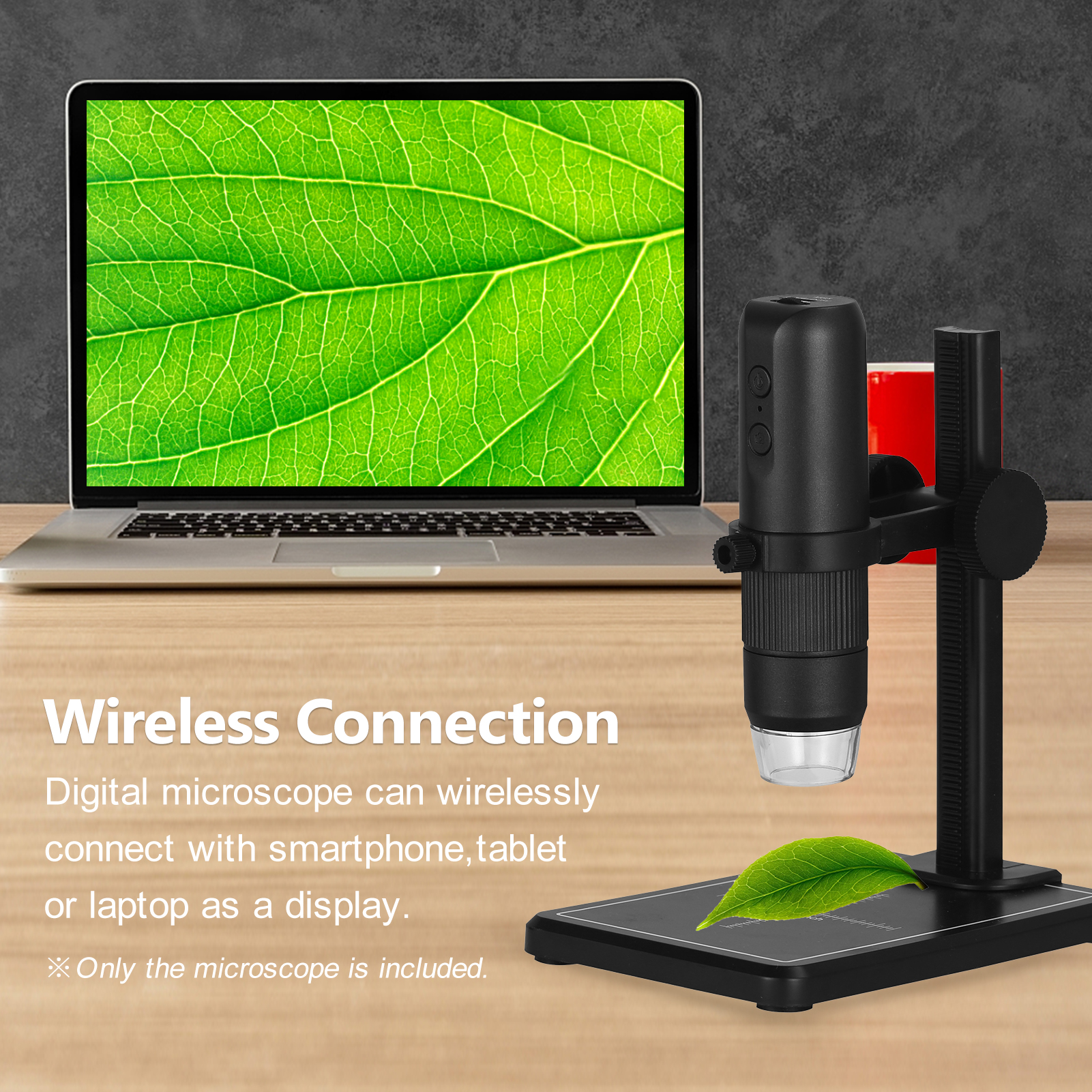 WiFi Wireless Digital Microscope Handheld Portable Microscope Camera 50X to 1000X Magnification 8 Adjustable LED Lights Compatible with iOS Android Smartphone Tablet Computer