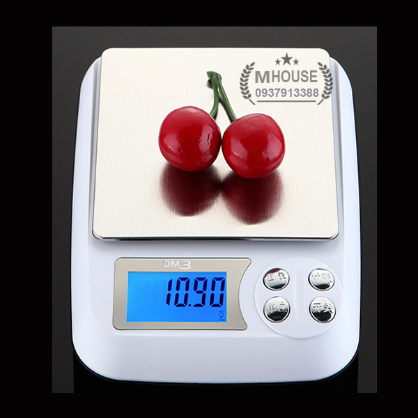 Cân Điện Tử Mini Chia Thực Phẩm 0.1g/ 2Kg Tặng 1 Khay Đựng