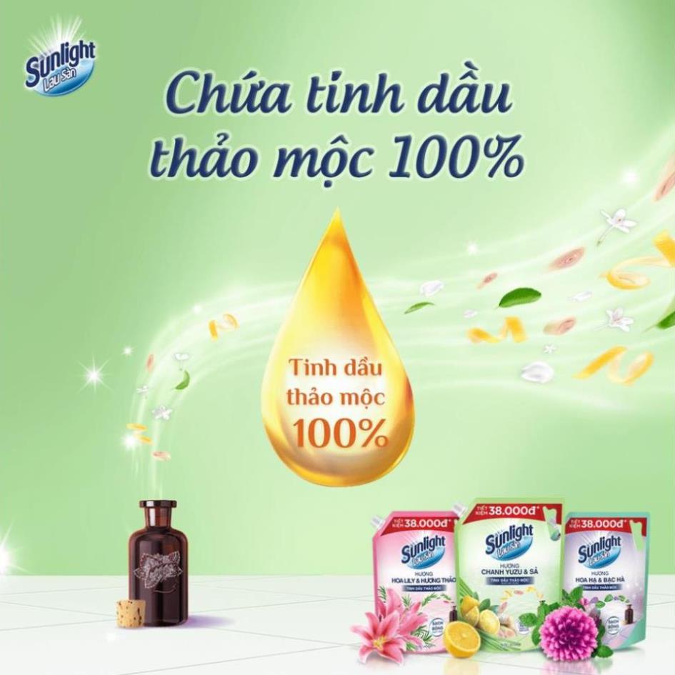 Nước Lau Sàn Tinh Dầu Thảo Mộc Sunlight (3.4Kg/3.6Kg)