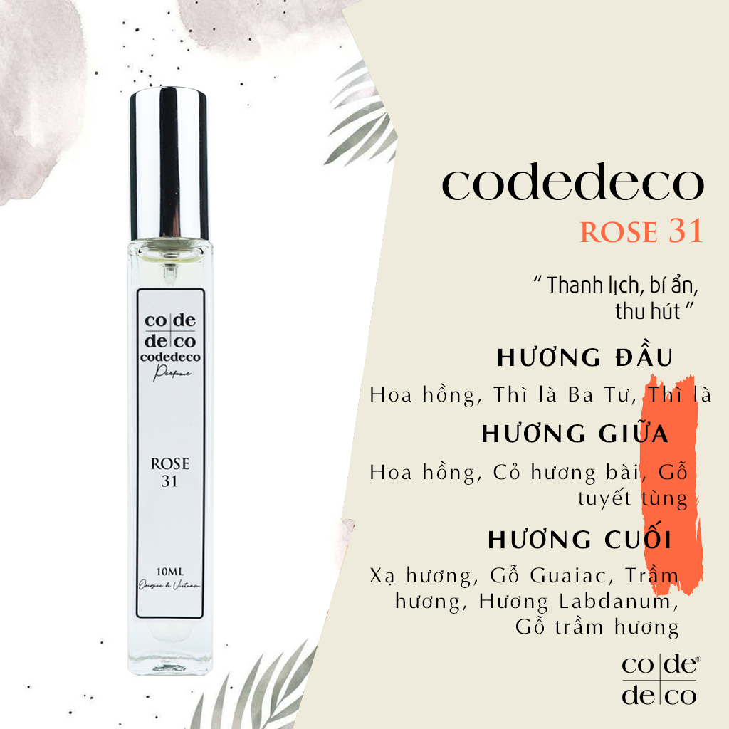 Tinh Dầu Nước Hoa Code Deco Labo Another 13, Rose31, Santal 33 - 10ml