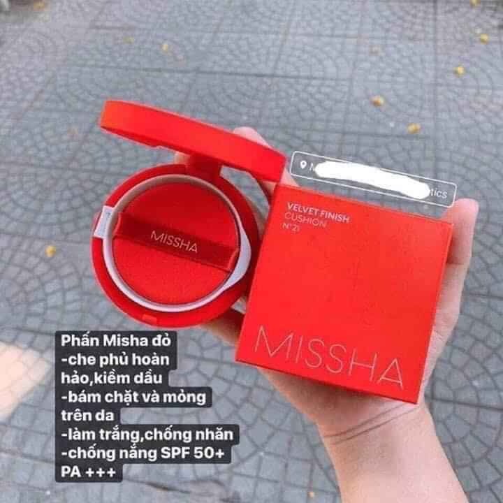 Phấn nước Missha Velvet Finish đỏ