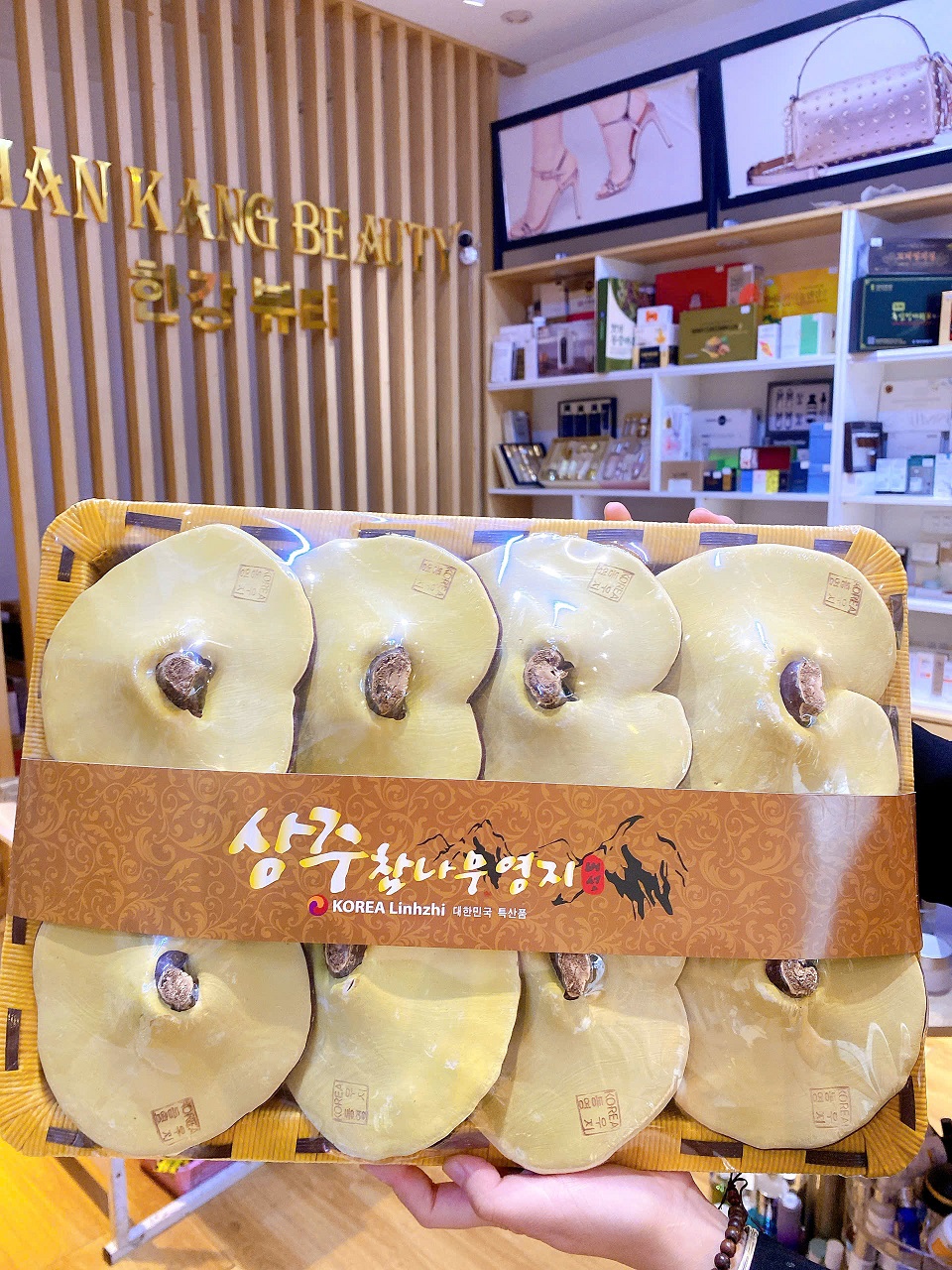Nấm Linh chi u hắc 영지 버섯 Hàn Quốc (Loại 8 lá 1kg) mới