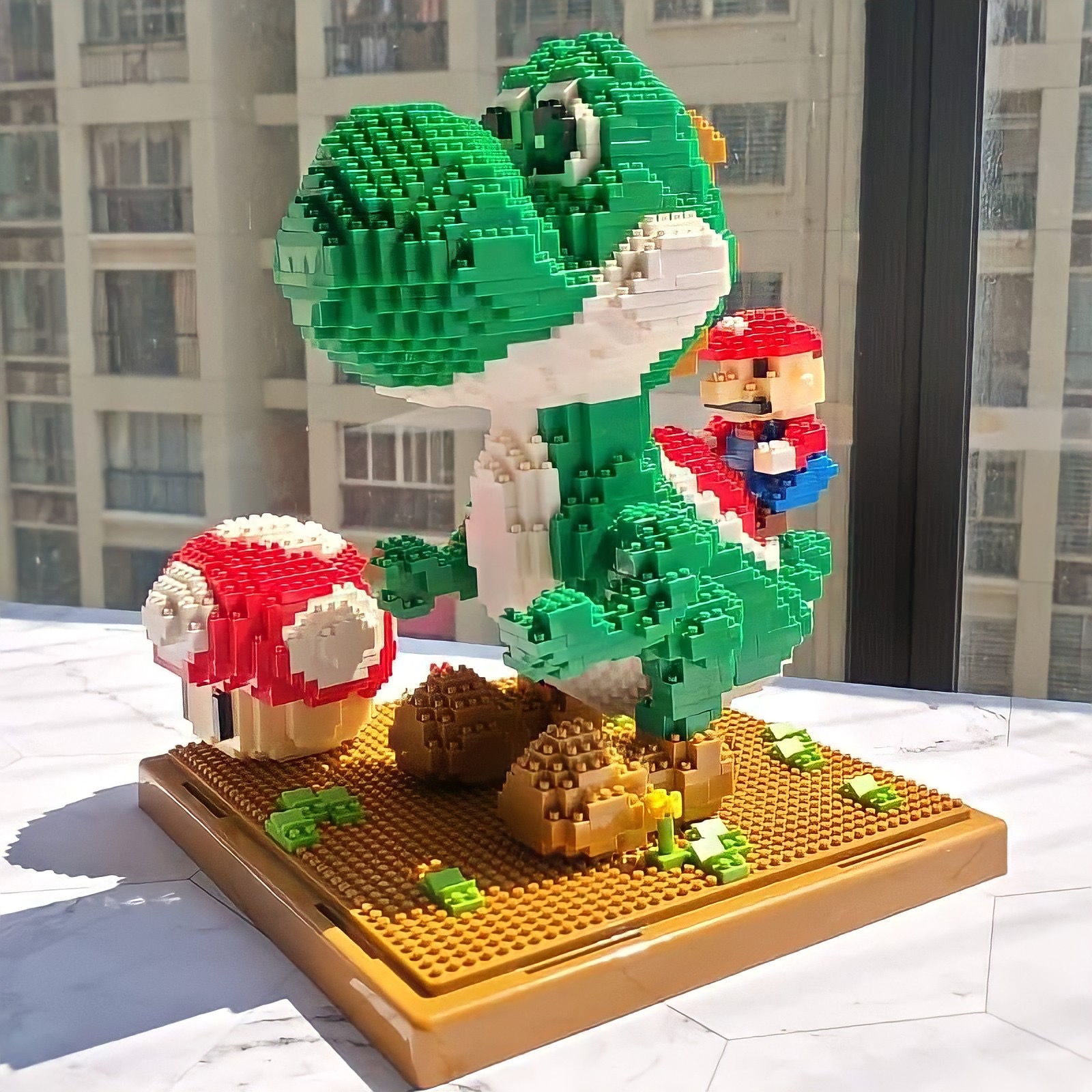 Bộ xếp hình 3D - khủng long xanh Mario