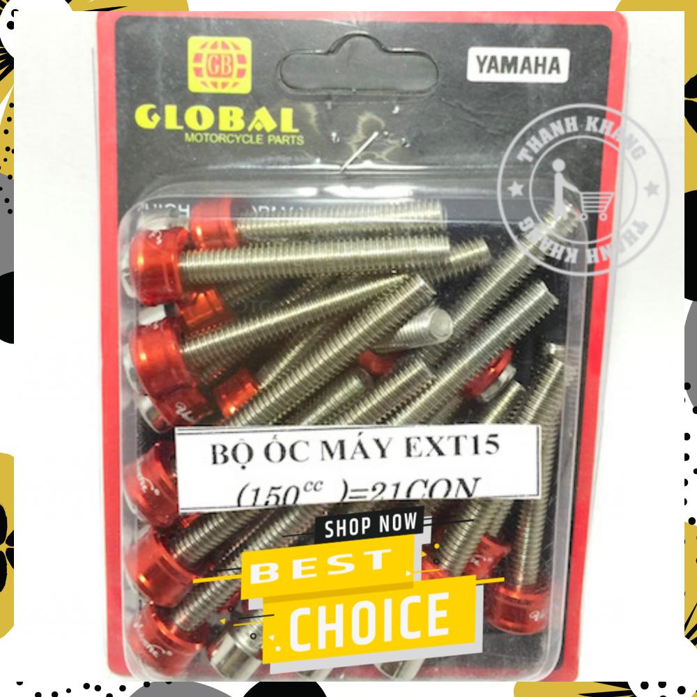 [HCM]Bộ 21 ốc inox con lốc máy xe Exciter 150 Thanh Khang 006000007 (Cam)