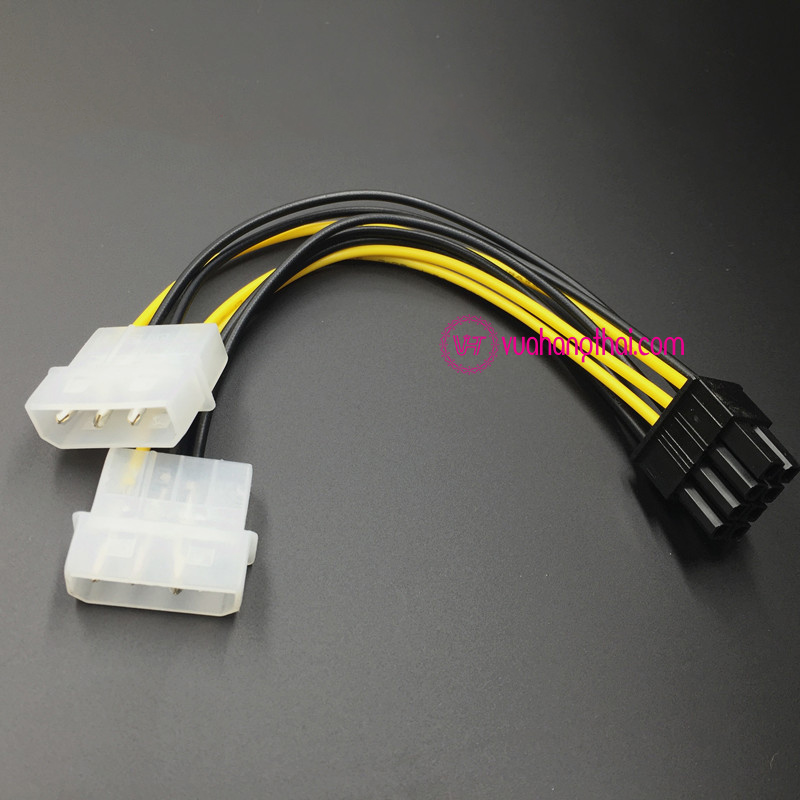 [HCM]Cáp chuyển nguồn 2 đầu IDE 4 pin sang đầu 8 pin cho VGA đồ họa