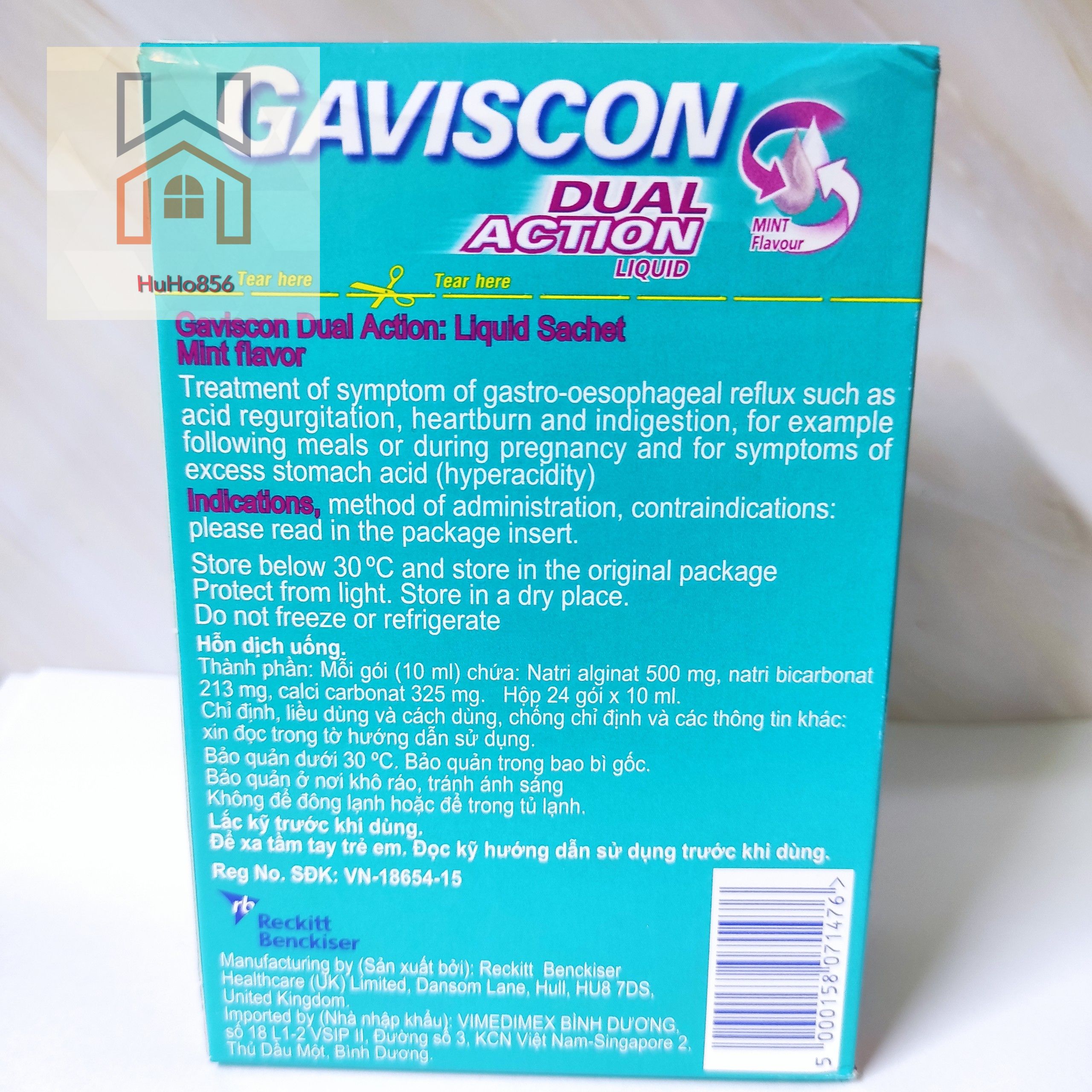 Gaviscon Dual Action 24 Gói X 10Ml