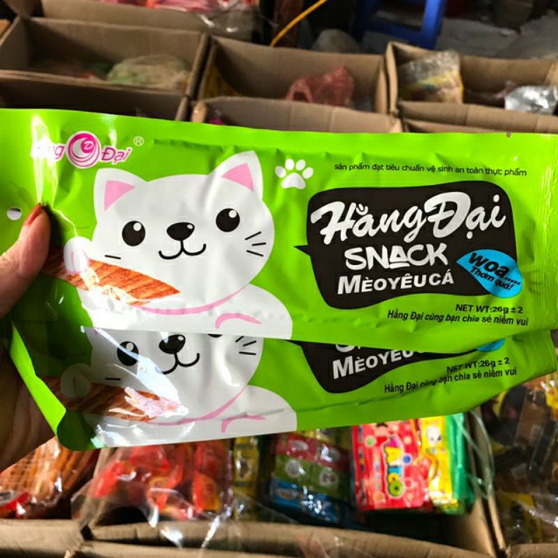 Combo 2 Gói Snack Hằng Đại Mèo Yêu Cá Thơm Ngon