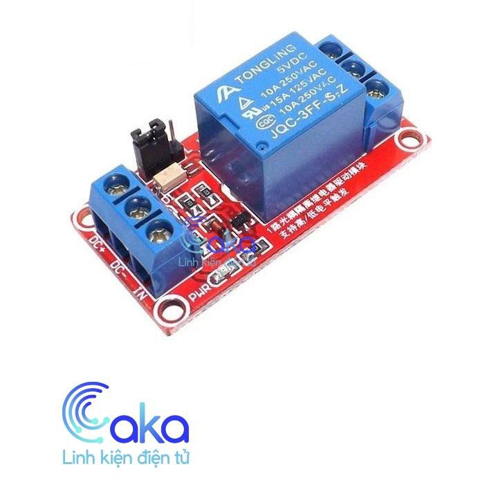Mạch Relay 1 kênh 5V 12V 250VAC 10A opto cách ly quang kích Hight Low