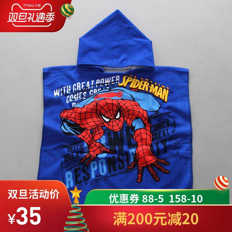 Bãi Biển Xanh Dương Hình Người Nhện Spider Man Tạo Hình Khăn Thấm Nước Khăn Tắm