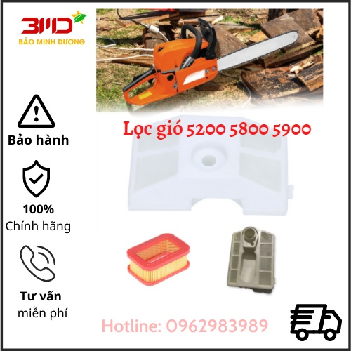 Lọc gió máy cưa  5200 5800 5900 - Ảnh thật