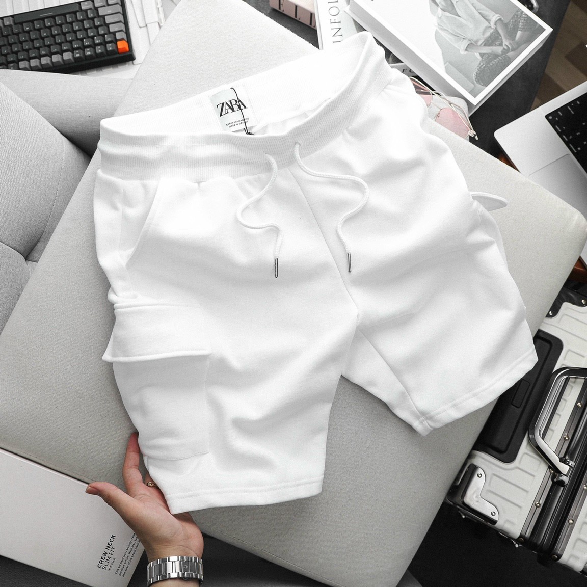 QUẦN SHORT ZARA BASIC WITH CARGO