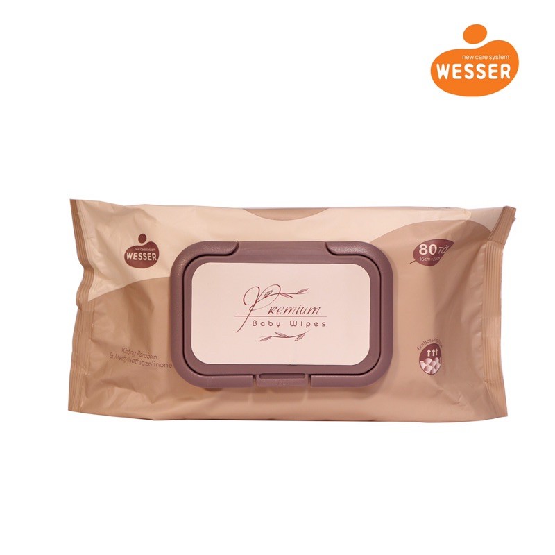 [Hàng cao cấp] - Khăn ướt Wesser Premium 80 tờ (Mẫu mới 2020)