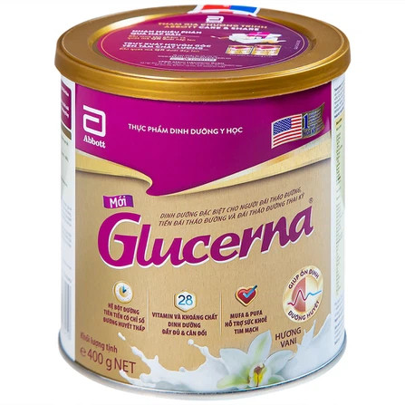 Sữa Bột Glucerna Vani / Lúa Mạch lon 380g - Dành Cho Người Tiểu Đường