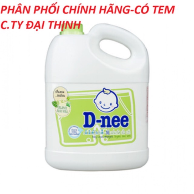 NƯỚC GIẶT XẢ HỮU CƠ 2 IN 1 DNEE THÁI LAN 3000ML MÀU XANH LÁ