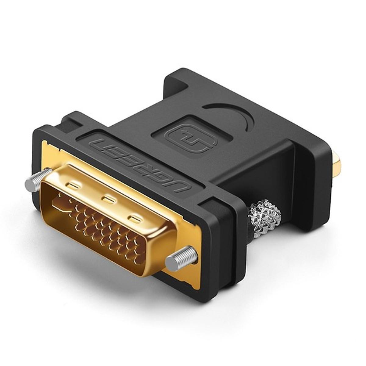 Đầu chuyển DVI-I 24+5 sang VGA Ugreen 20122 (màu đen) Chính Hãng