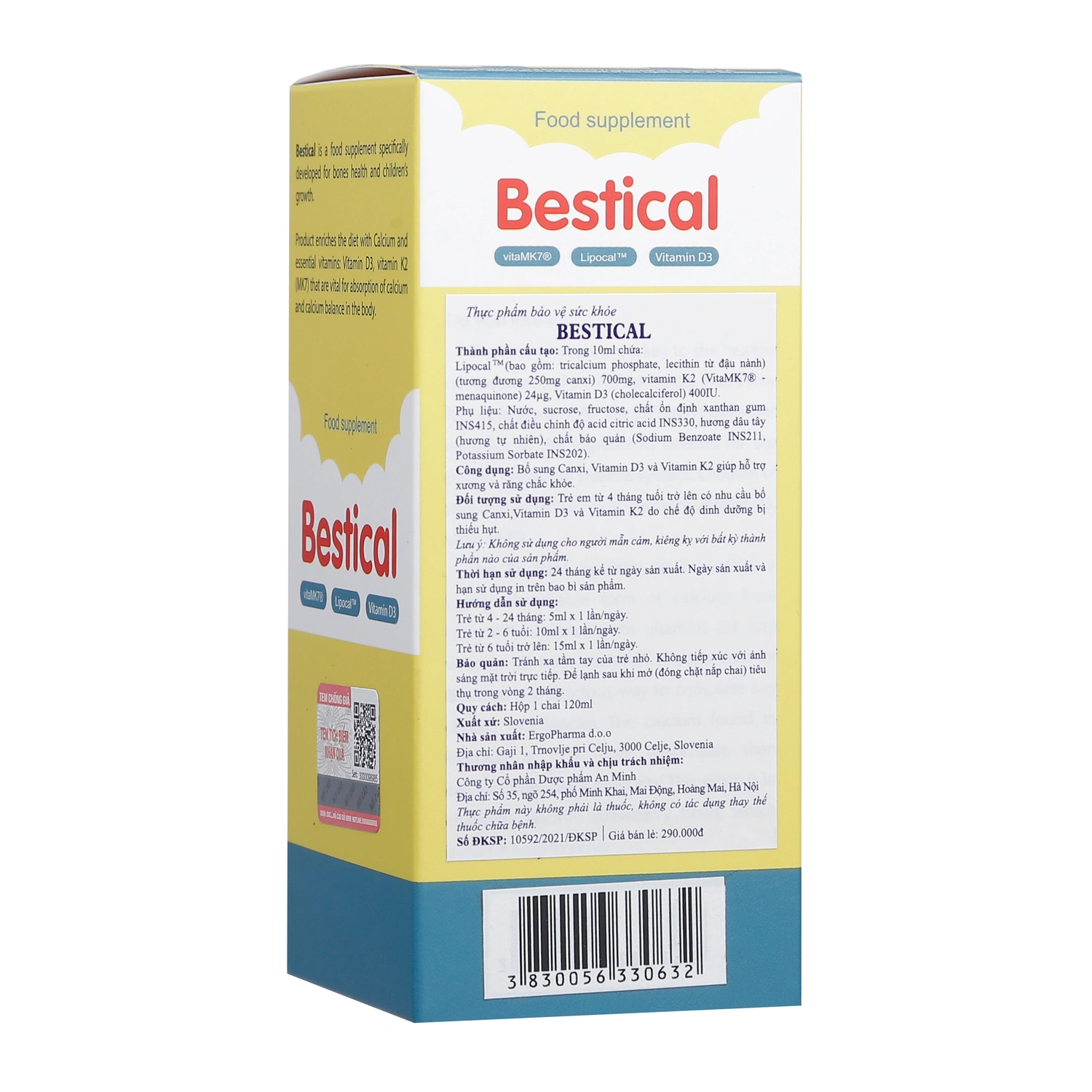 [Xả hàng-Không tích điểm]Bestical Canxi Sinh Học Chai 120ml