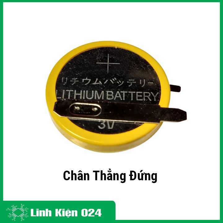 Pin liền đế cr2450 3v chân hàn khoảng cách 2 chân 10mm