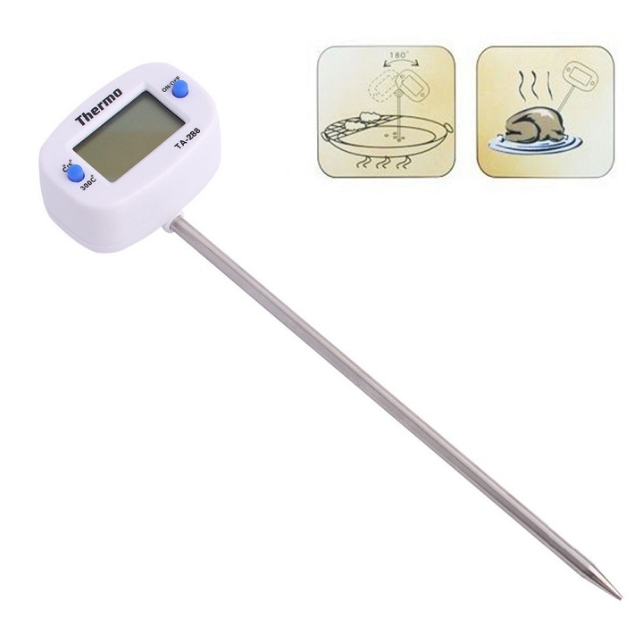 Nhiệt kế đo nhiệt độ thức ăn Thermo BBQ, Nhiệt kế đo nước pha sữa cho bé