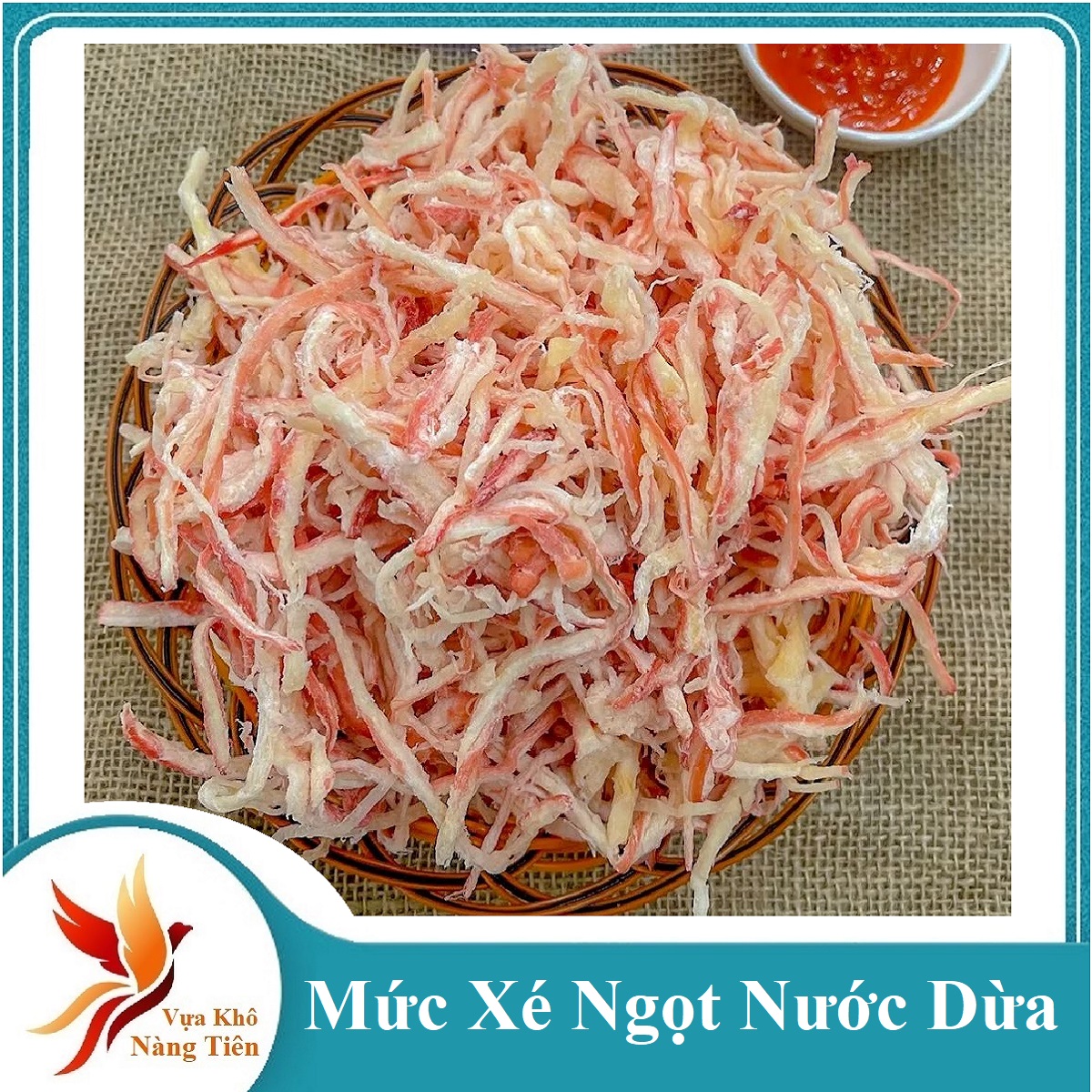 MỰC XÉ SỢI HẤP NƯỚC DỪA - 200GR- Dùng Ngay Không Cần Chế Biến Là Có Mồi