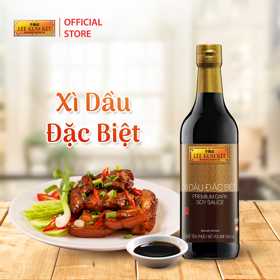 [Đơn 150K Tặng Gói Sốt] Xì dầu đặc biệt LEE KUM KEE PREMIUM DARK SOY SAUCE chai nhựa 1.75 lít