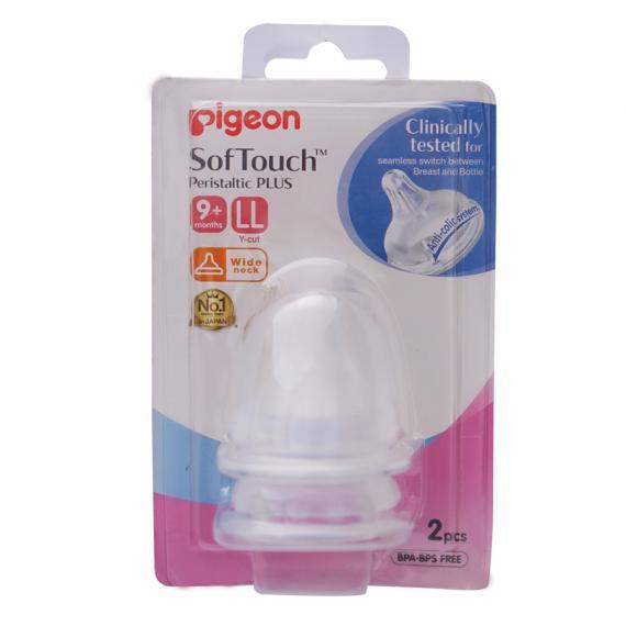 [HCM]Núm Ty Pigeon Cổ Rộng Size LL ( Vỉ 2 Núm ) Softouch