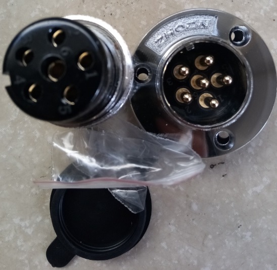 Bộ giắc cắm đực và cái M30 6 chân