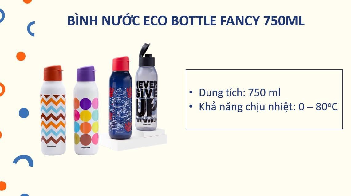 Bình nước Tupperware Eco Fancy 750ml