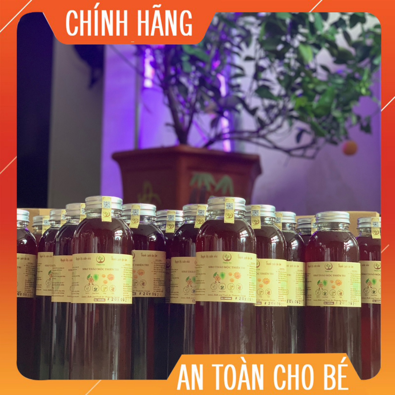 Siro ho húng chanh Thảo mộc sạch Thiên Tri 500ml