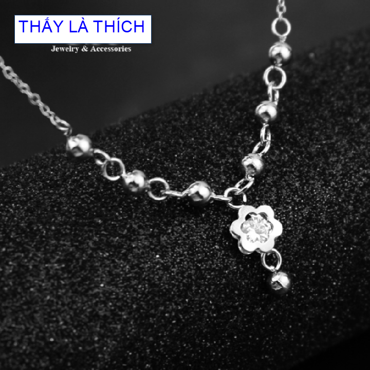 Women necklaces stainless steel saw is like there face ball stylized apricot flowers applique stone zircon-commitment 1 Đổi 1 if Hoen, rust